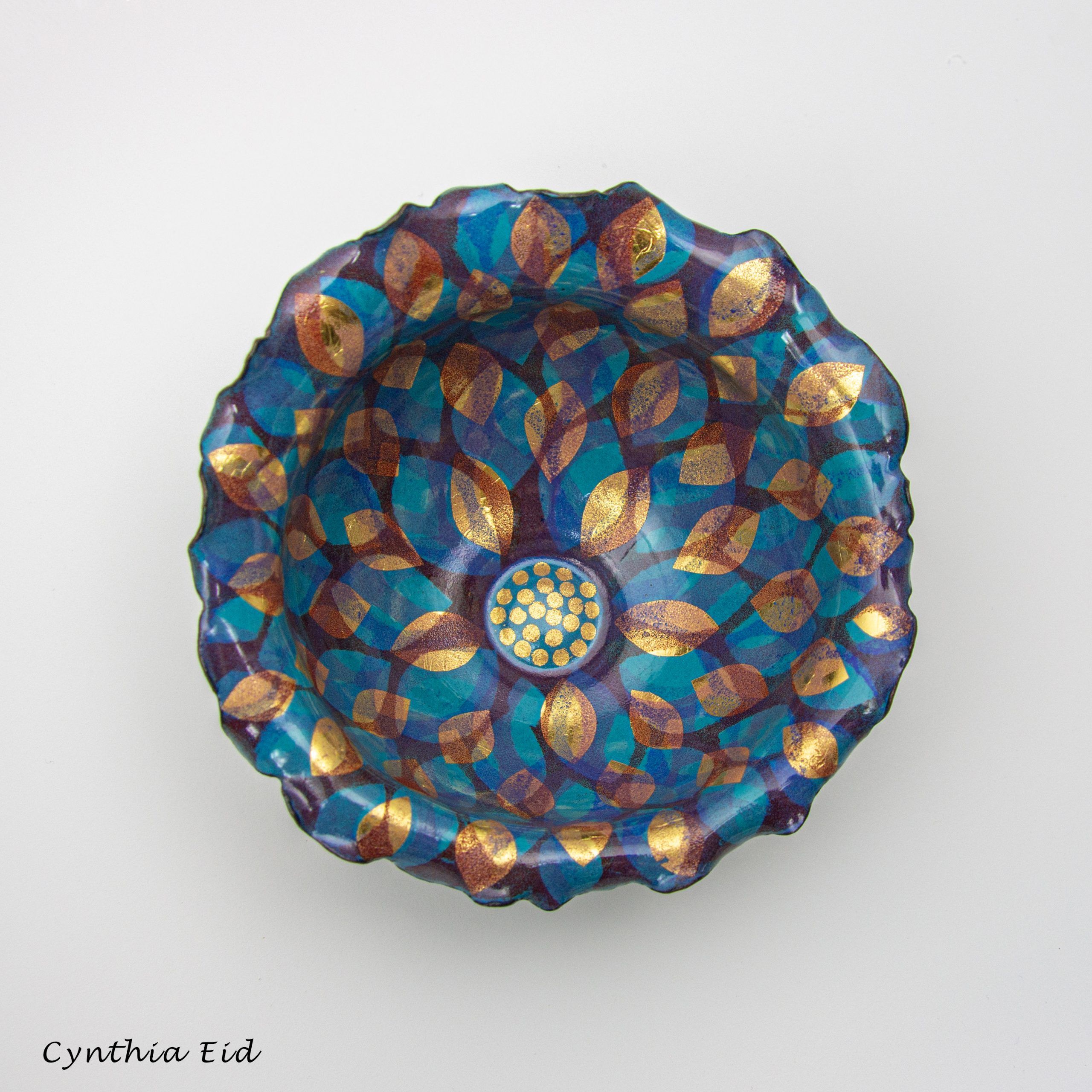 Layered Petals, Enameled Vessel, Cynthia Eid