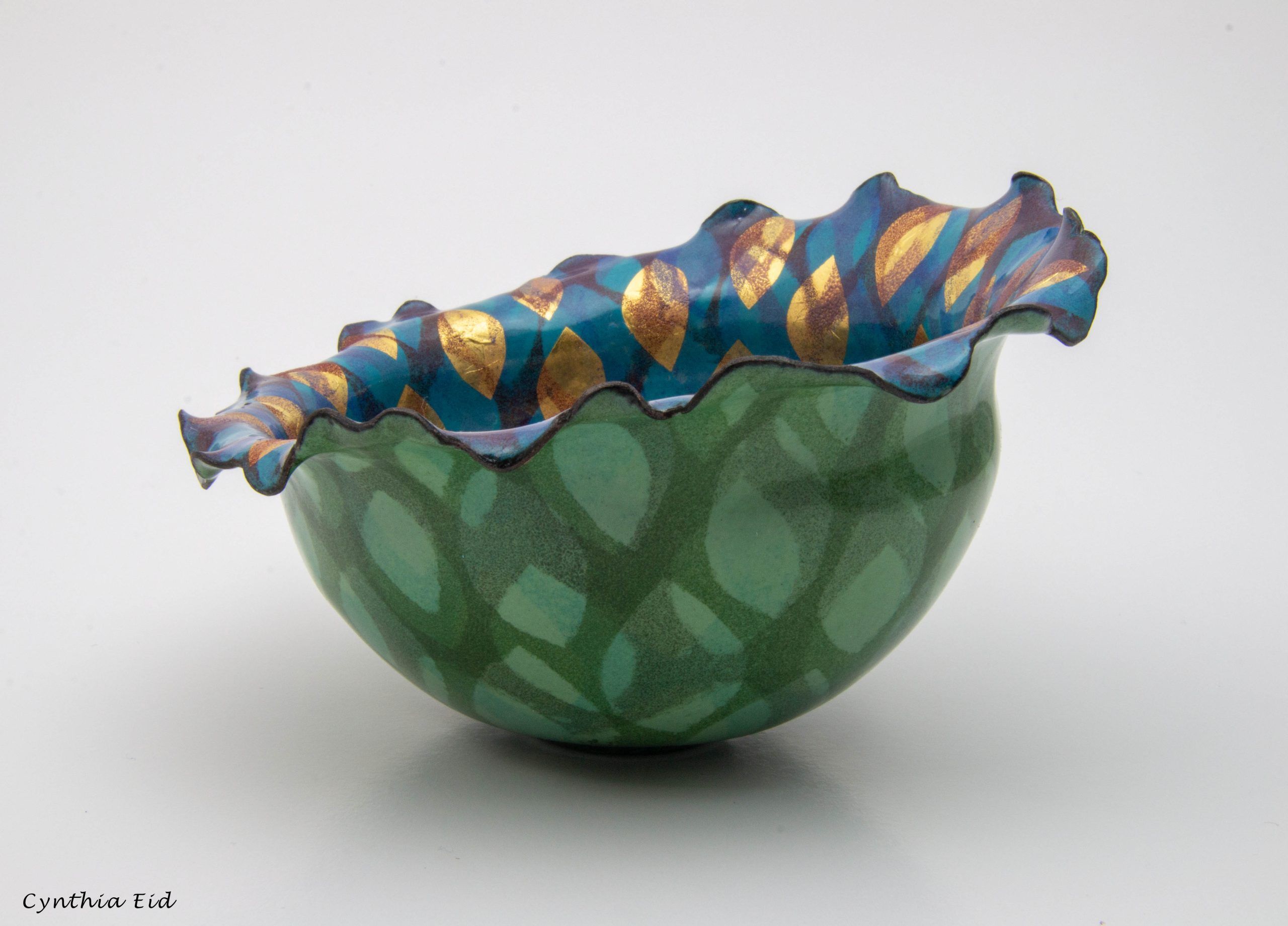 Layered Petals, Enamel Vessel, Cynthia Eid